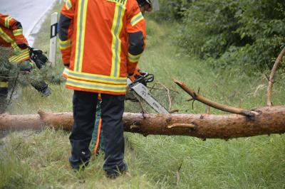Unwetter mit Hagel und Starkregen ueber Reichenbach/ Fils